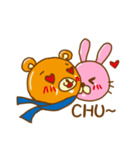 Wei Bear vs Mi Bunny（個別スタンプ：17）