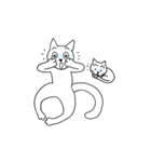 踊る猫文字 平仮名50音（個別スタンプ：7）