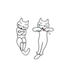 踊る猫文字 平仮名50音（個別スタンプ：11）