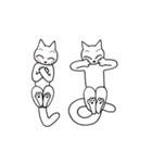 踊る猫文字 平仮名50音（個別スタンプ：28）