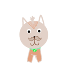 The dog has a mustache（個別スタンプ：1）