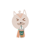 The dog has a mustache（個別スタンプ：8）