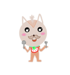 The dog has a mustache（個別スタンプ：11）