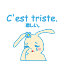 キュートなウサギのフランス語スタンプ（個別スタンプ：24）