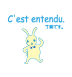 キュートなウサギのフランス語スタンプ（個別スタンプ：38）