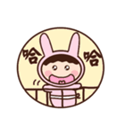 Rabbit young girl（個別スタンプ：6）