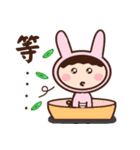 Rabbit young girl（個別スタンプ：34）