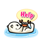 white Sea otters（個別スタンプ：14）