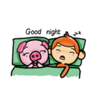 Monkey and Pig Nori AiKa 2（個別スタンプ：32）