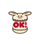 マカロンうさぎ（個別スタンプ：1）