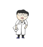 Cute doctor sticker in different emotion（個別スタンプ：7）