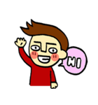 johny is happy（個別スタンプ：1）