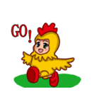 Shang Ai wear rooster clothing（個別スタンプ：26）