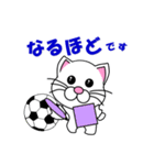 しろ猫のサッカー（個別スタンプ：3）