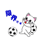 しろ猫のサッカー（個別スタンプ：33）