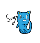 Bet blue cat 2.0（個別スタンプ：17）