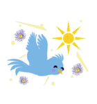 青い鳥と花のやさしいメッセージ（個別スタンプ：22）