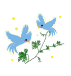 青い鳥と花のやさしいメッセージ（個別スタンプ：26）