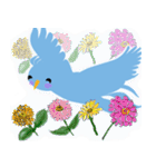 青い鳥と花のやさしいメッセージ（個別スタンプ：36）