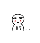 A funny white face (remake)（個別スタンプ：22）