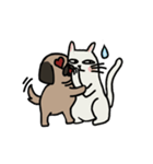 pug and cat's love story（個別スタンプ：11）