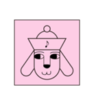 Hat dog sticker (Hat Friends)（個別スタンプ：1）