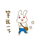 Bunny A-bu ＆ hamster Dodo's happy life 2（個別スタンプ：11）