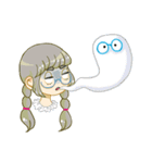 丸メガネちゃんとネコ（個別スタンプ：3）