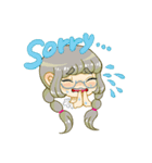 丸メガネちゃんとネコ（個別スタンプ：6）