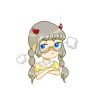 丸メガネちゃんとネコ（個別スタンプ：10）