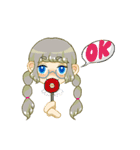 丸メガネちゃんとネコ（個別スタンプ：15）
