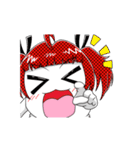 クレープキャラのストロベリークリーム（個別スタンプ：16）