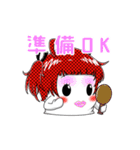 クレープキャラのストロベリークリーム（個別スタンプ：35）