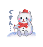 雪だるまネコさん 2（個別スタンプ：25）