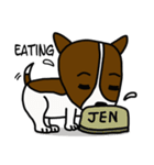 The bull terrier, Jen's diary（個別スタンプ：3）