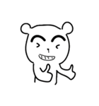 Bear with thick eyebrows（個別スタンプ：18）