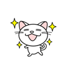 眉毛のあるねこ（個別スタンプ：5）