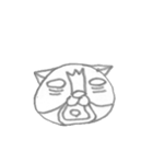 丸顔の猫（個別スタンプ：6）
