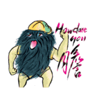 A hairy creature family（個別スタンプ：7）