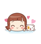 Lookchin with Puppy love +（個別スタンプ：18）