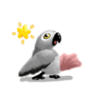 SoftParrots (African Greys)（個別スタンプ：28）