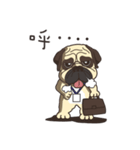 Warning security dog_Bulldog LA LA（個別スタンプ：13）