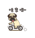 Warning security dog_Bulldog LA LA（個別スタンプ：24）