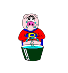 Funny Super Pig（個別スタンプ：34）