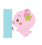 Pink Pig wearing a red pants（個別スタンプ：13）