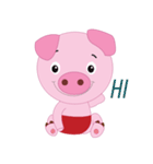 Pink Pig wearing a red pants（個別スタンプ：15）