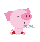 Pink Pig wearing a red pants（個別スタンプ：17）