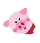 Pink Pig wearing a red pants（個別スタンプ：21）