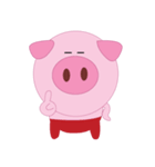 Pink Pig wearing a red pants（個別スタンプ：22）