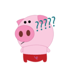 Pink Pig wearing a red pants（個別スタンプ：23）